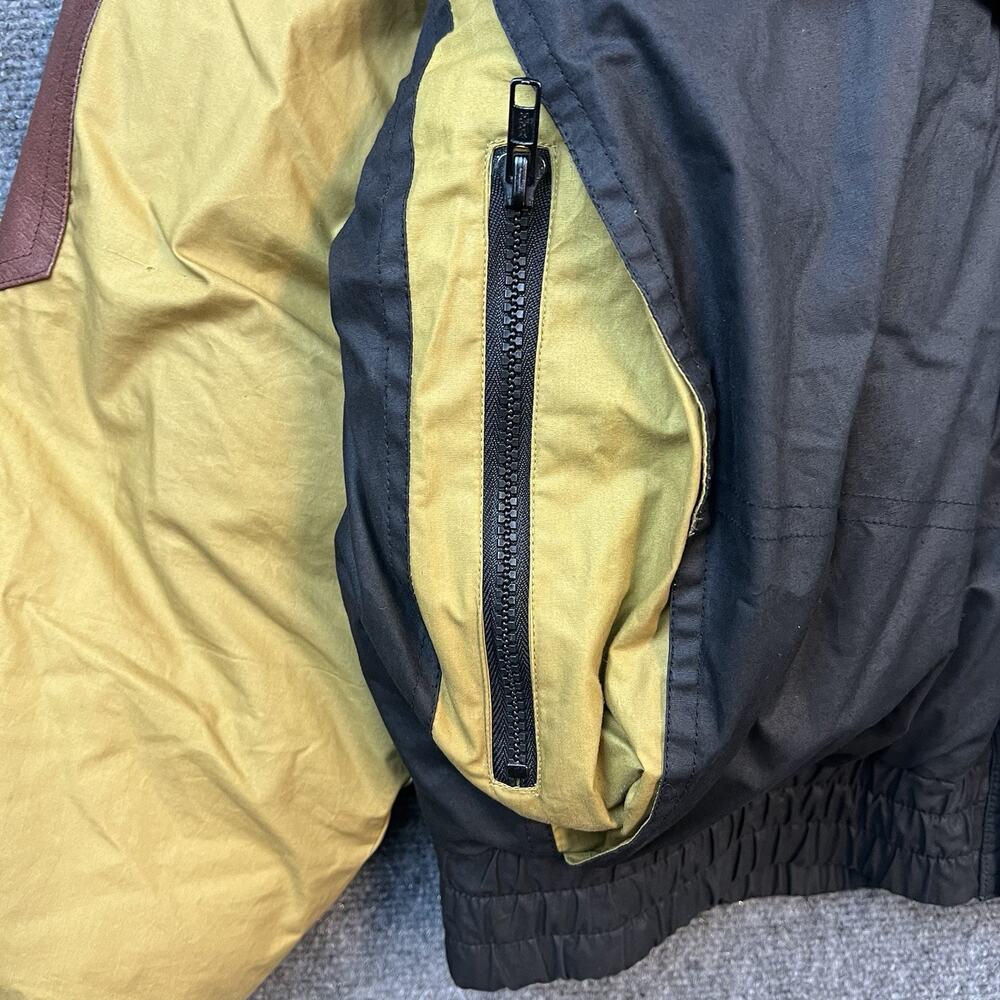 Club Trans-Atlantique Down Jacket L Black Yellow 80/20 Feather Leather Trim - Picture 2 of 16